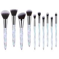 Huihong 2020 new arrival makeup brushes makeup cosmetic crystal handle brushes